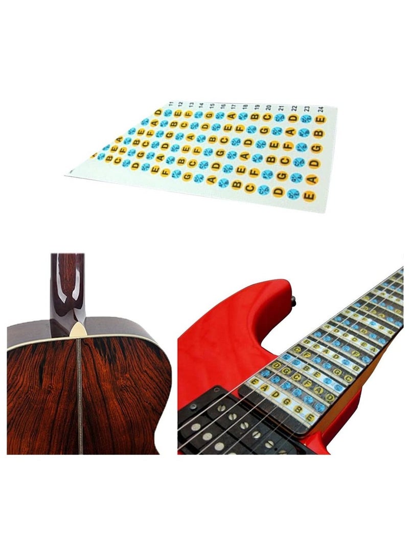 Click to open expanded view Mike Music Guitar Fretboard Note Decals Fingerboard Frets Map Sticker for Beginner Learner Practice Fit 6 Strings Acoustic Electric Guitar(Guitar-Multicolor) - Image 4