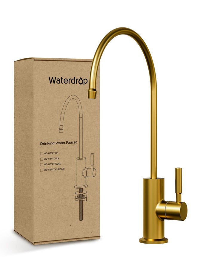 ووتر دروب صنبور فلتر مياه التناضح العكسي Waterdrop G2FCT-Gold، ذهبي مصقول - Image 1