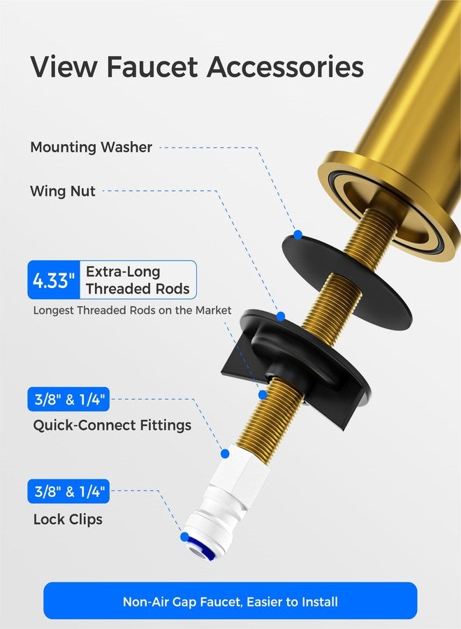 ووتر دروب صنبور فلتر مياه التناضح العكسي Waterdrop G2FCT-Gold، ذهبي مصقول - Image 5
