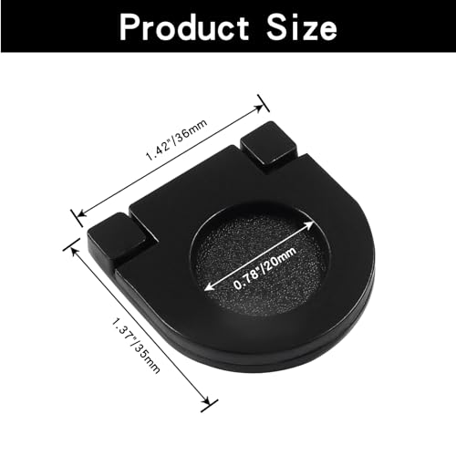 Coufce 2 Pack Recessed Pull Ring Handles Black Hidden Recessed Type Drawer Mount Handle Deck Cabinet Flush Ring Sliding Door Pull Handle Recessed Furniture Grip（with Screws） - Image 2