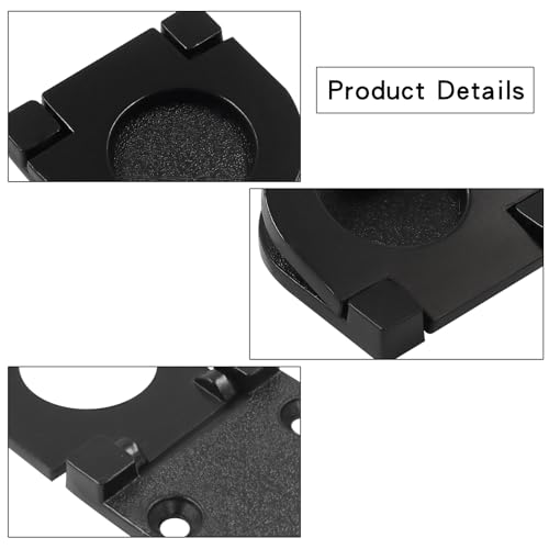 Coufce 2 Pack Recessed Pull Ring Handles Black Hidden Recessed Type Drawer Mount Handle Deck Cabinet Flush Ring Sliding Door Pull Handle Recessed Furniture Grip（with Screws） - Image 3
