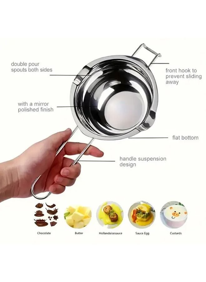 1pc Stainless Steel Double Boiler Melting Pot Heat Resistant For Chocolate Cheese Wax - Image 4