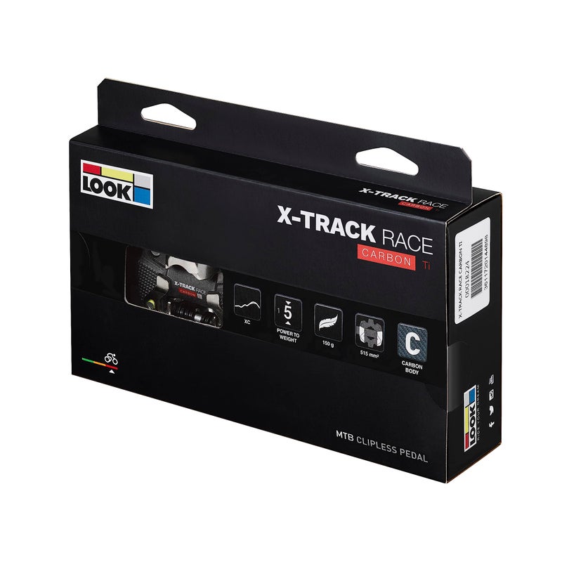 LOOK Cycle - X-Track Race Carbon Ti MTB Bike Pedals - Standard SPD Mechanism Compatible - Carbon Body, Titanium Axle - Clipless Pedal - Large Platform - Extremely Reliable Ultralight Clip in Pedals - Image 5