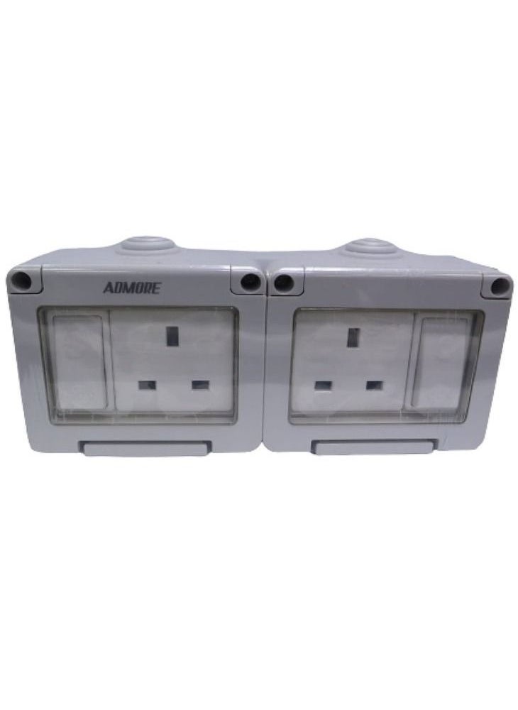 ADMORE - 13A Weatherproof Switch Socket 2G (IP55) - Image 1