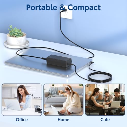 ROLADA 45W Charger Compatible with HP Laptop Computer - Compatible with Stream 11 13 14, Pavilion x360 11 13 15 17, Envy, ProBook, EliteBook, Spectre, Notebook 14 15 Power Supply Cord (Smart Blue Tip) - Image 5