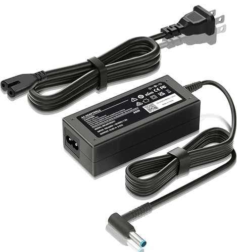 ROLADA 45W Charger Compatible with HP Laptop Computer - Compatible with Stream 11 13 14, Pavilion x360 11 13 15 17, Envy, ProBook, EliteBook, Spectre, Notebook 14 15 Power Supply Cord (Smart Blue Tip) - Image 1