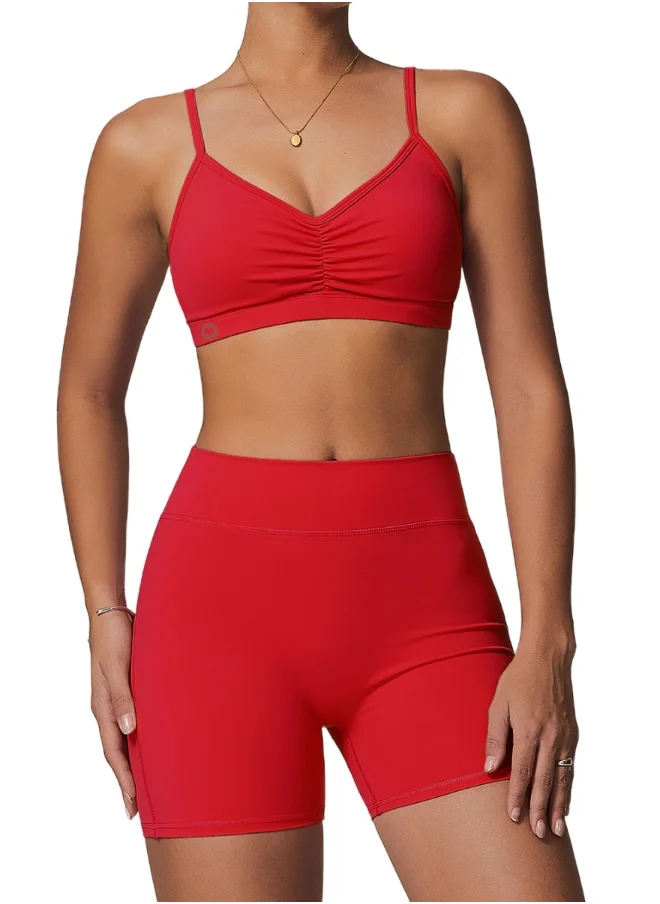 كون.يوغا Womens V-Neck Sports Bra