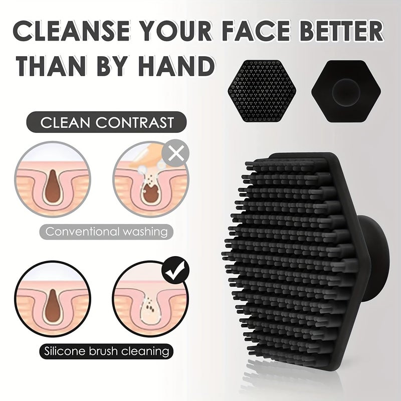 HOFASON Silicone Body Scrubber, Shower Scrubber for Nourishing Cleaning & Exfoliating Your Skin Lather Boosting Bristles with Ergonomic Non Slip Handle, Body Exfoliator for Men and Women bath brush - Image 4