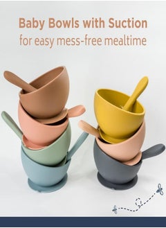 iMissiu Baby Feeding Bowls, Sturdy Suction Bowl And Soft Silicone Spoon  - Image 4