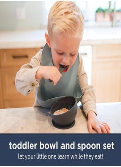 iMissiu Baby Feeding Bowls, Sturdy Suction Bowl And Soft Silicone Spoon  - Image 2