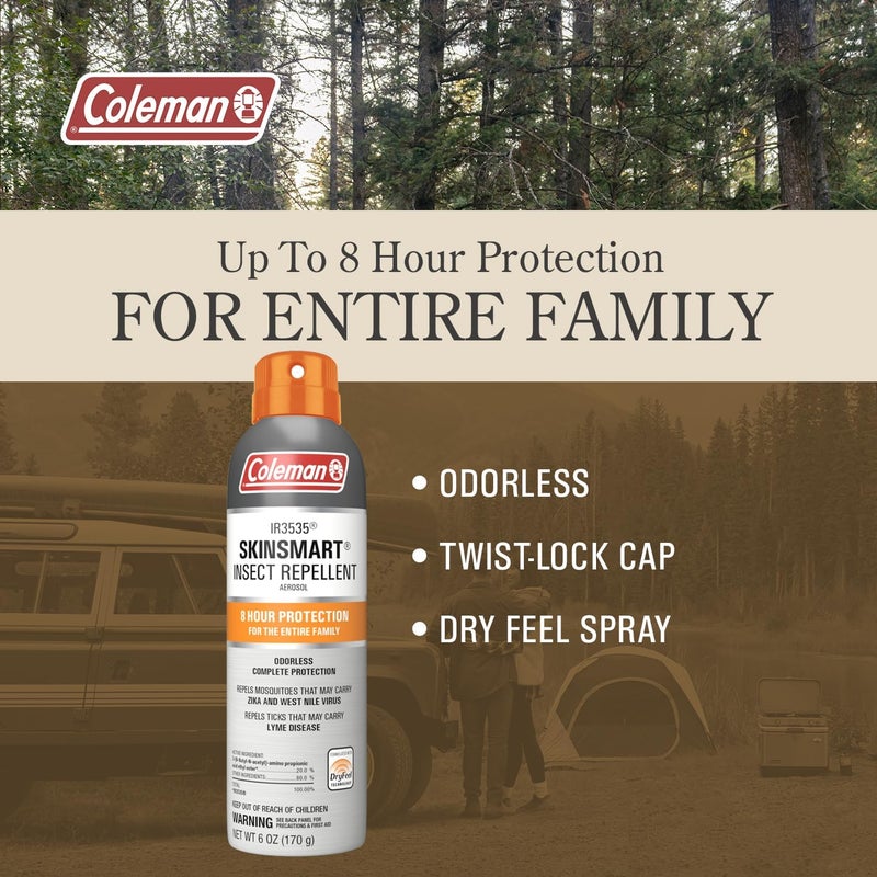 Coleman SkinSmart DEET-Free Spray Insect Repellent (IR3535), 6-Ounce - Image 1