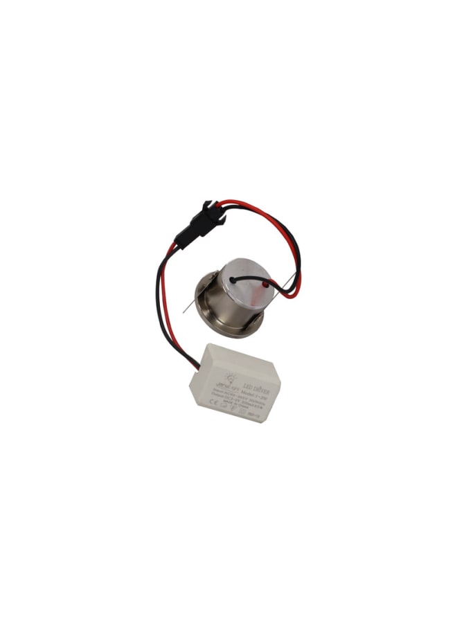 سبوت لايت زر 1 وات فضي ابيض جنى لايت - Image 3