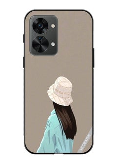 Protective Case Cover For OnePlus Nord 2T Brown Hat Girl Design Multicolour