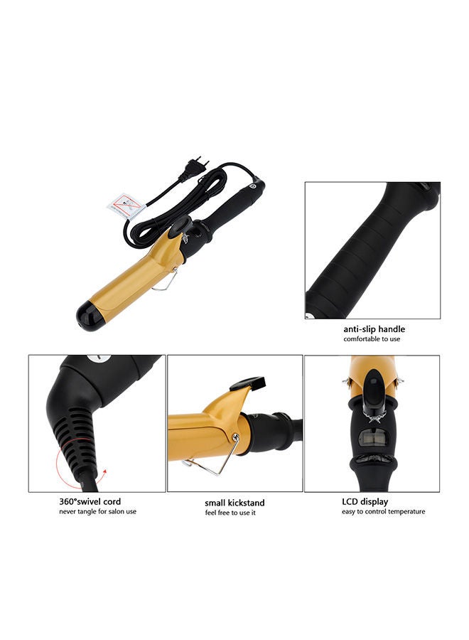 نيبمينينت جهاز كي سيراميك أسطواني لتجعيد الشعر (قابس أوروبي) ذهبي/ أسود - Image 2