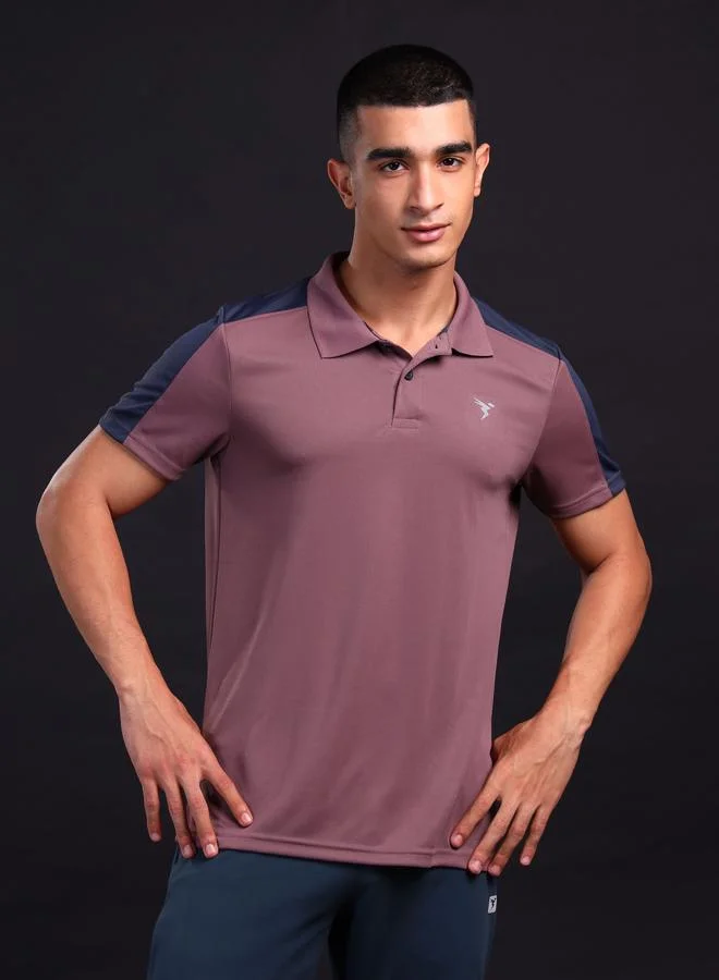 تكنوسبورت Technosport Men Color Block Relaxed Fit Polo
