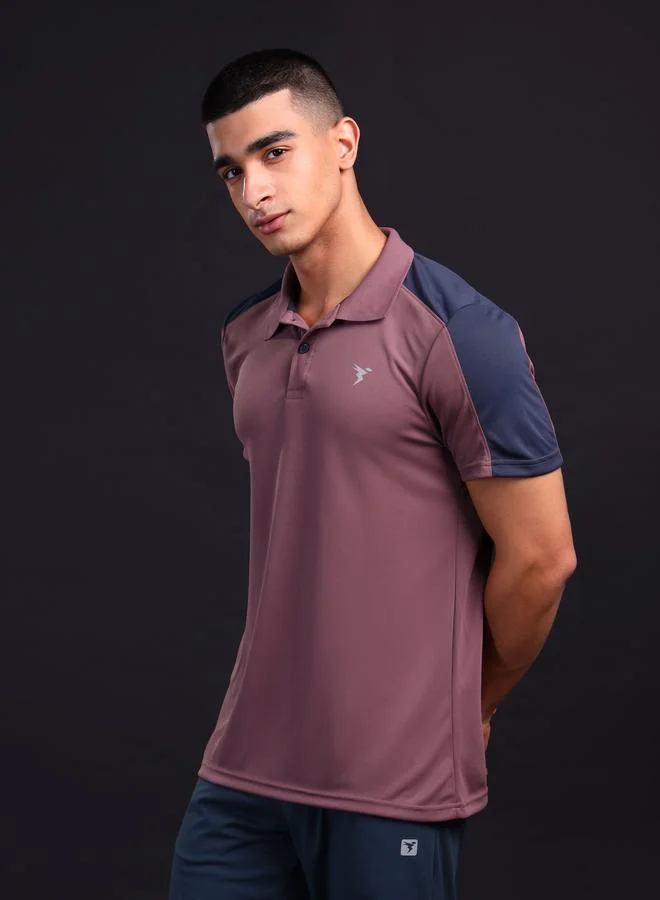 تكنوسبورت Technosport Men Color Block Relaxed Fit Polo