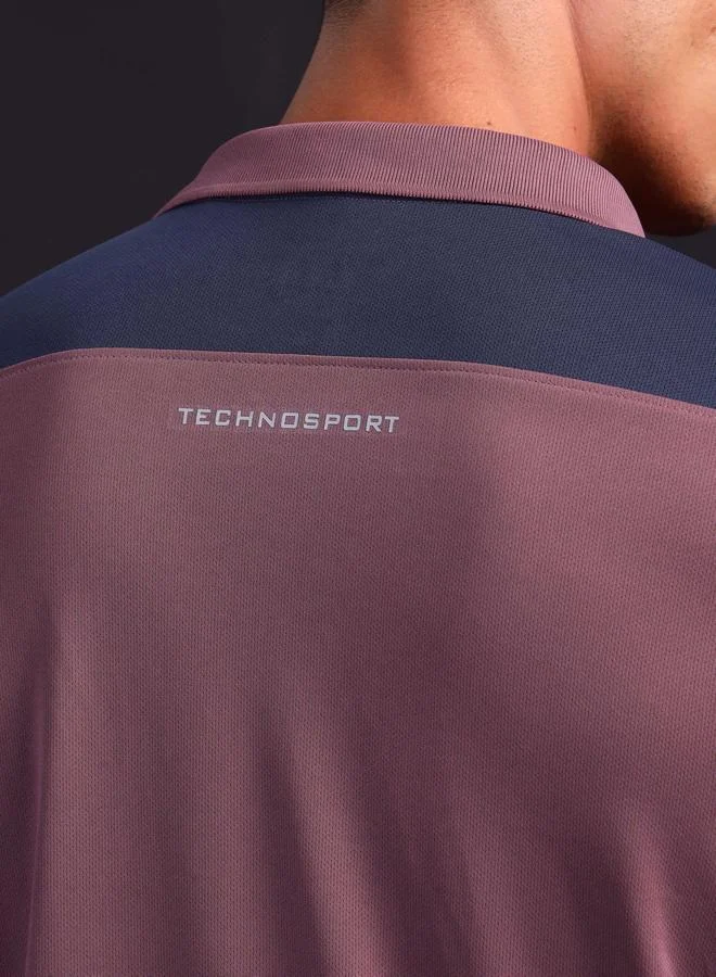 Technosport Technosport Men Color Block Relaxed Fit Polo
