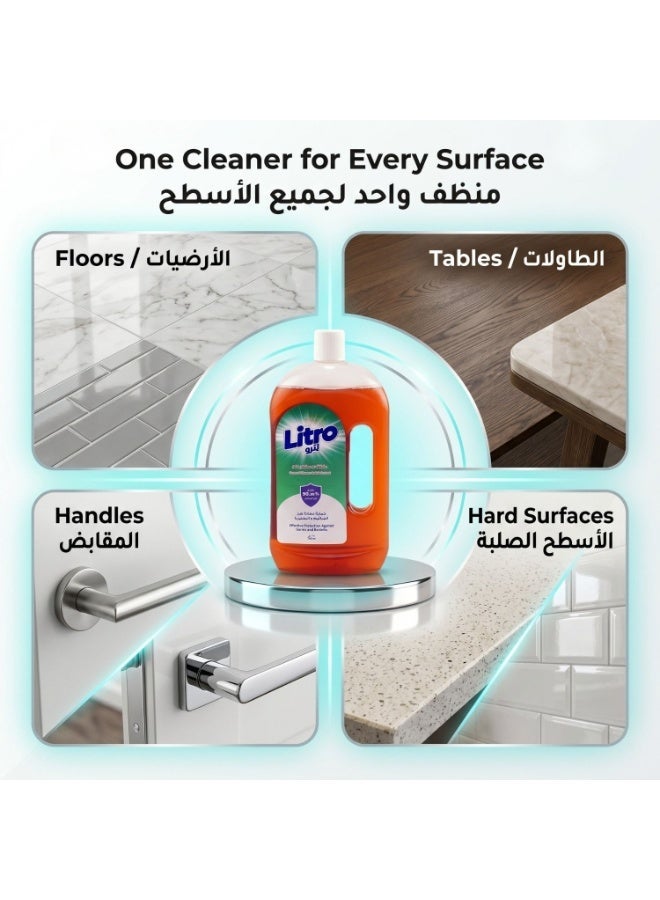 Litro Multi Purpose Cleaner & Disinfectant 750ml – Floor Cleaner, Bathroom & Kitchen Cleaning Liquid, Powerful Home Cleaning Solution - Image 3