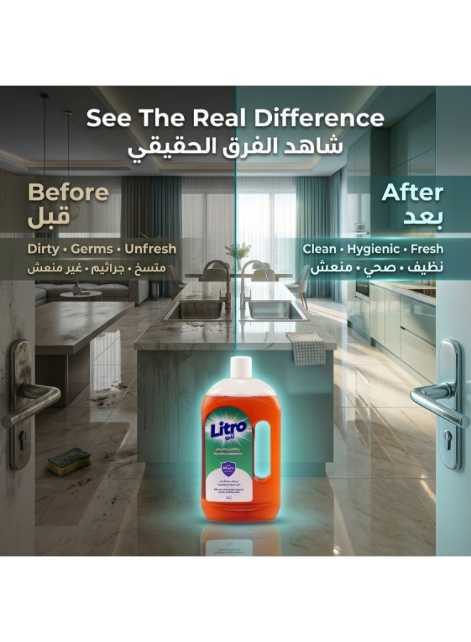 Litro Multi Purpose Cleaner & Disinfectant 750ml – Floor Cleaner, Bathroom & Kitchen Cleaning Liquid, Powerful Home Cleaning Solution - Image 4