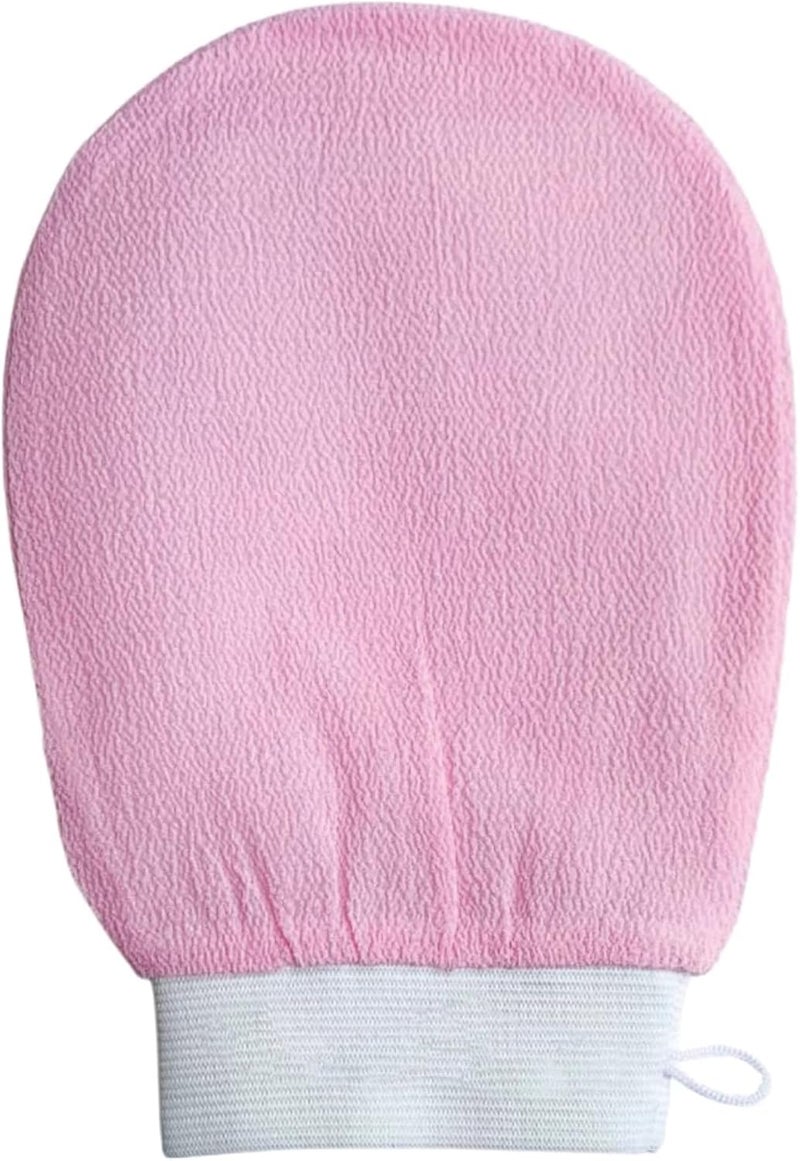 SHOWAY Korean Deep Exfoliating Glove for Body | Exfoliating Body Scrubber for Shower Bath |Body Scrub Gloves for Dead Skin Remover| Exfoliating Mitt Perfect for Women | Pink - Image 2