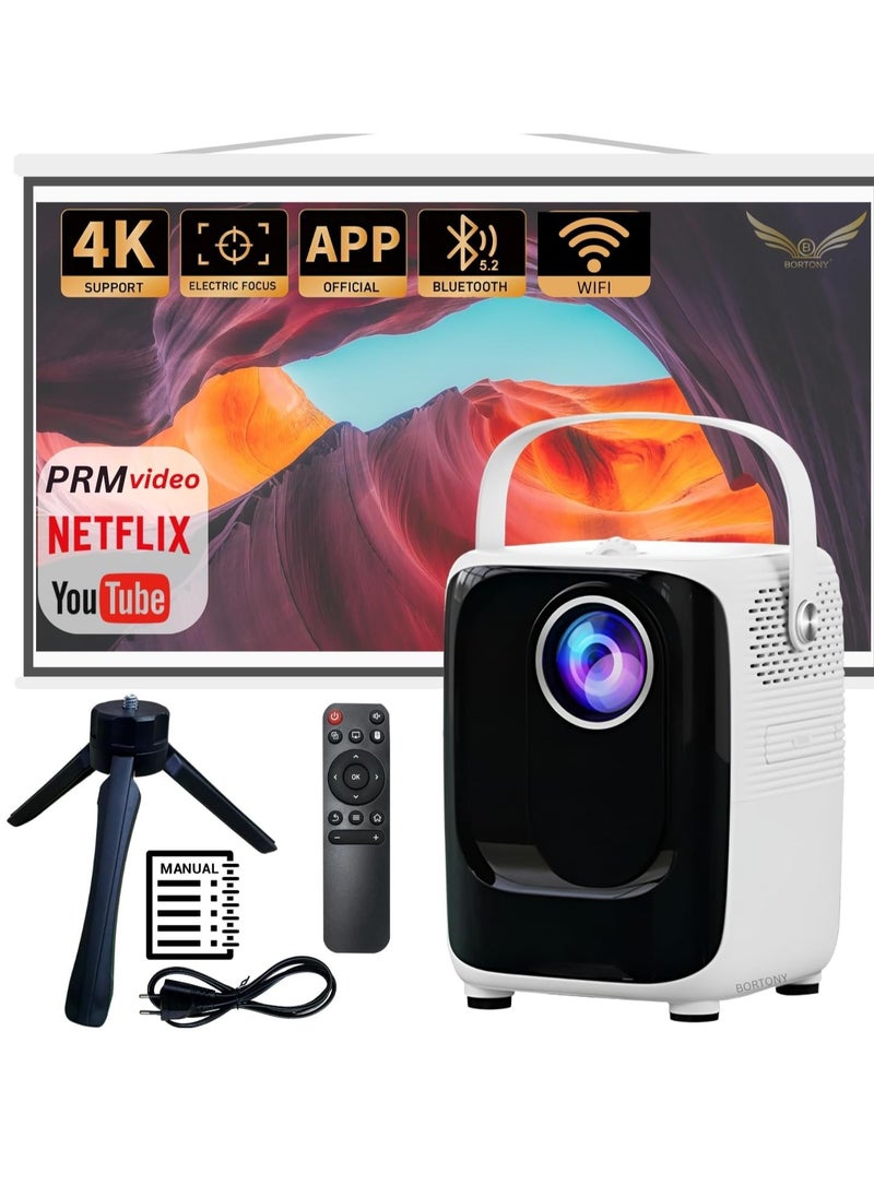 ELTRAZONE - 5G WiFi S10 Mini Projector – 1920x1080P Smart Projector with 8000 Lumens, Bluetooth, and Multimedia Support - Image 1