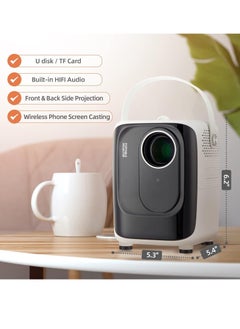 ELTRAZONE 5G WiFi S10 Mini Projector – 1920x1080P Smart Projector with 8000 Lumens, Bluetooth, and Multimedia Support  - Image 3