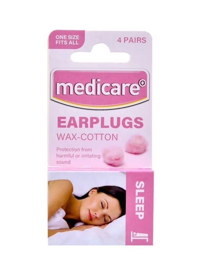 MEDICARE سدادات أذن من شمع القطن للنوم، 8 قطع
