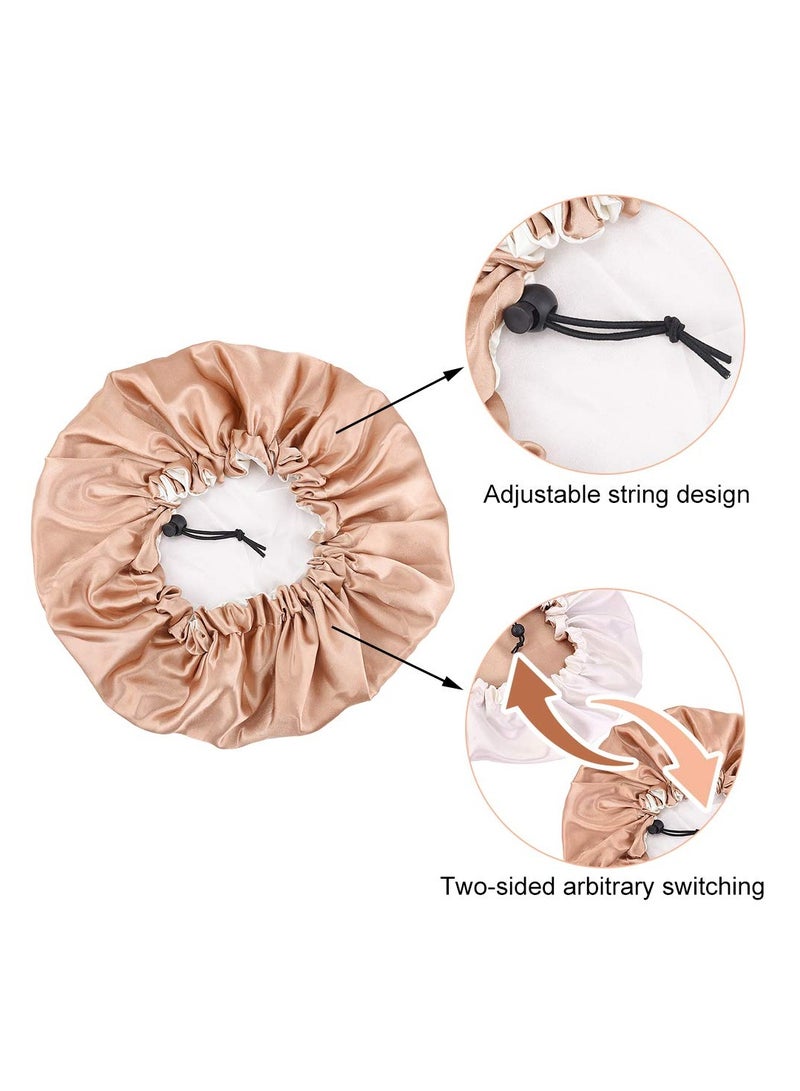 ORiTi 3-Piece Satin Bonnet Adjustable Sleep Cap for Women - Image 5