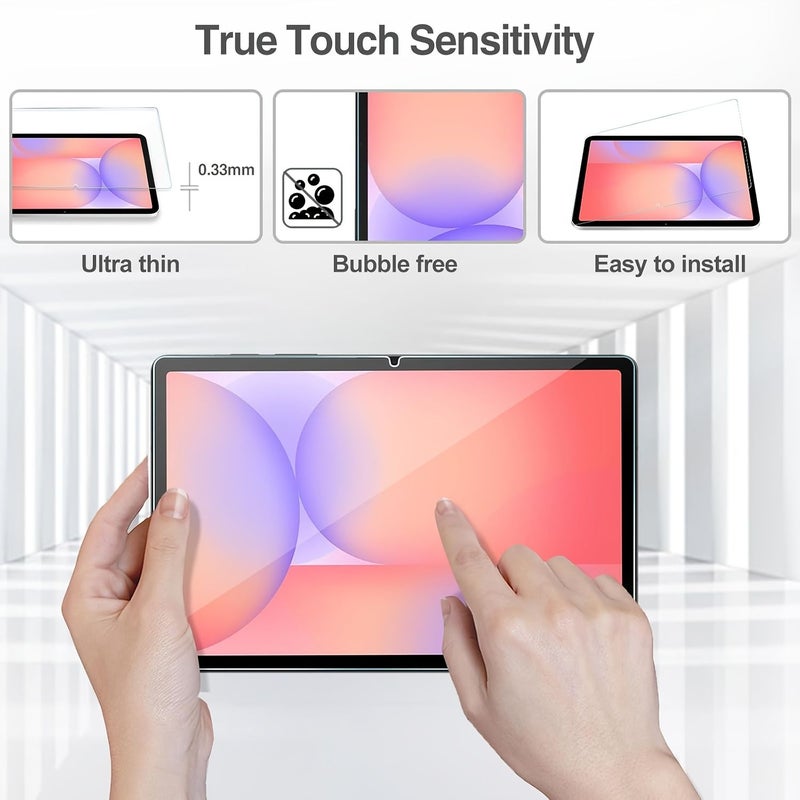 2 × واقي شاشة لجهاز Galaxy Tab S10 FE 2025 مقاس 11 بوصة، مقاوم للخدوش، لامع، متوافق مع قلم S Pen - Image 3
