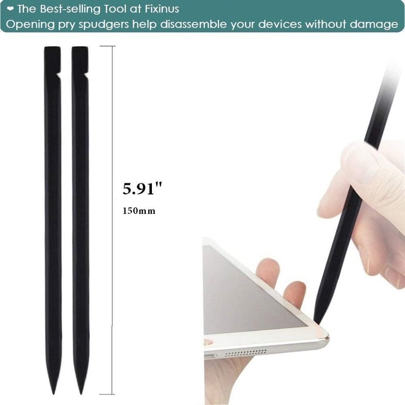 fixinus Store Set of 10 Nylon Professional Laptop iPhone iPad Pry Open Repair Spudger Black Stick Tools 15cm - Image 2
