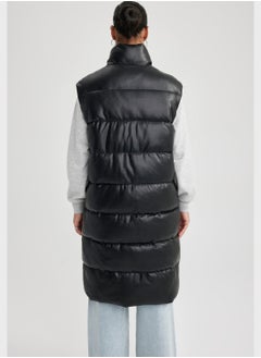 DeFacto Water-Proof Relax Fit Faux Leather Puffer Vest  - Image 2