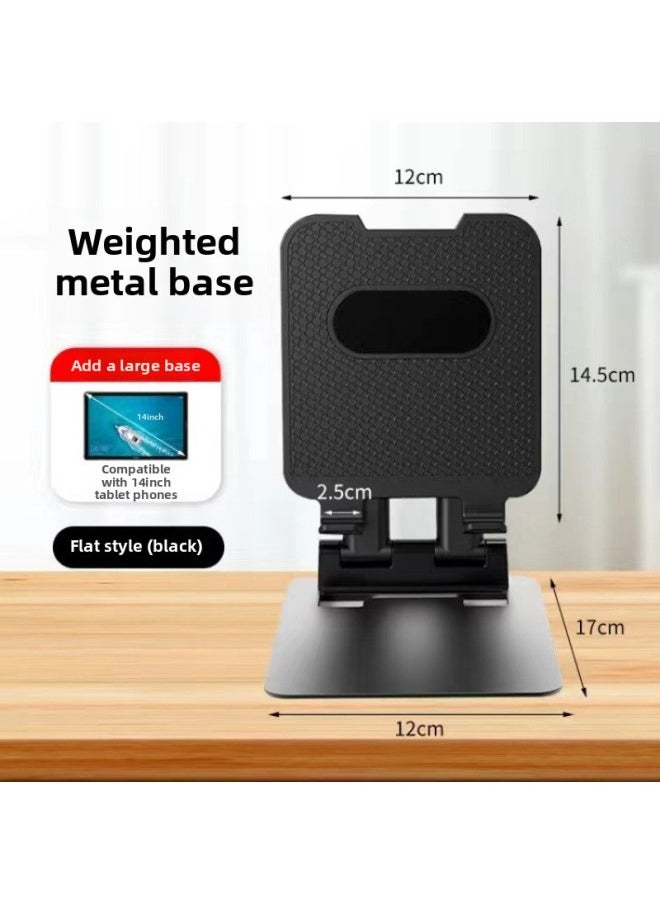 Generic - 360-degree Rotatable Laptop Bracket Bracket Desktop Heightening Lifting Support Frame Heat Dissipation Flat Shelf-Color:[small Tablet Model] Fixed Model + Base Metal - Noble Black [enlarged Base/parallel Bar Support] Enhanced Load-bearing - Image 1