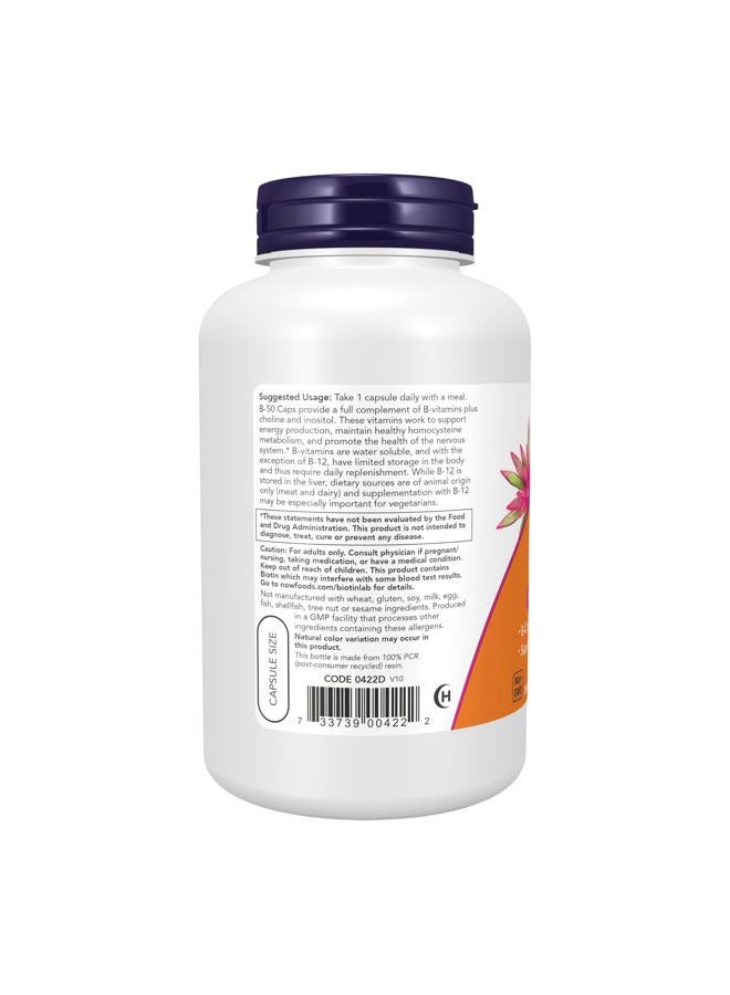 Now Foods, B-50, 250 Veg Capsules (pack of 2) - Image 2