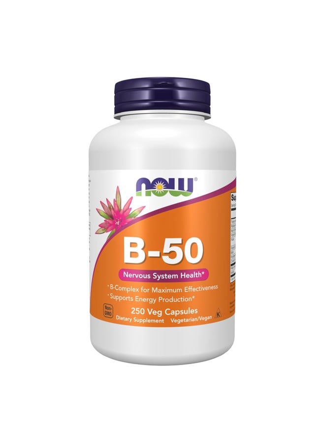 Now Foods, B-50, 250 Veg Capsules (pack of 2) - Image 1