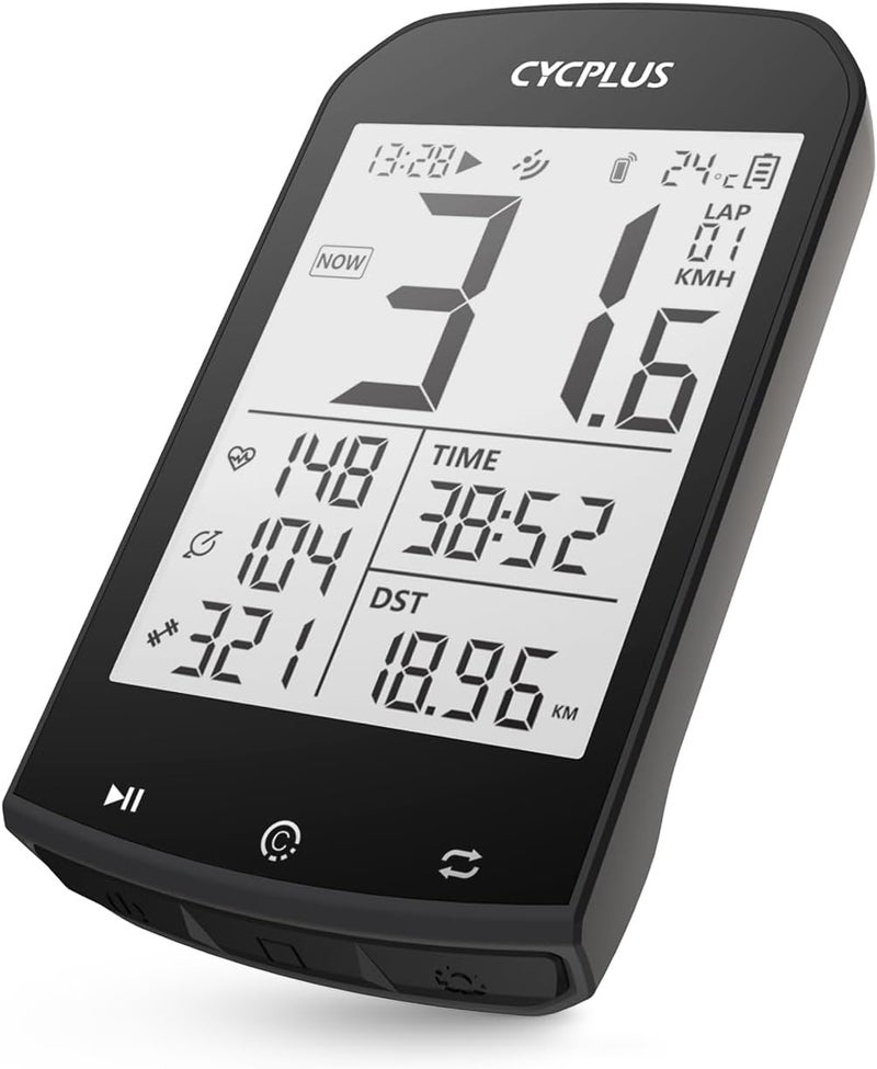 CYCPLUS GPS Wireless Bike Computer, Cycling Computer GPS with Bluetooth/ANT+, Bike Speedometer with 2.9" LCD Screen, Auto Backlight IPX6 Waterproof (New Upgraded) - Image 1