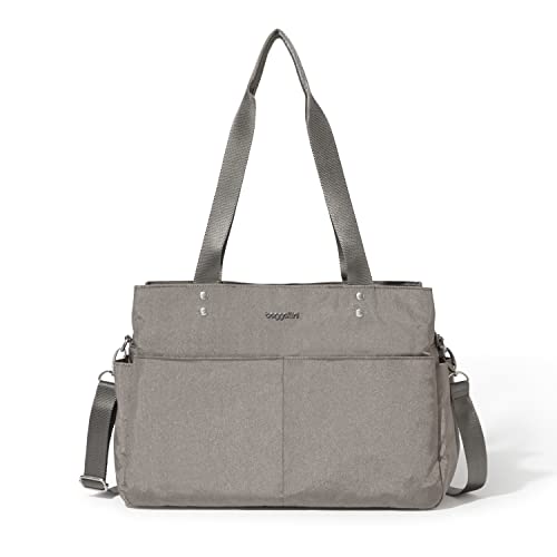Baggallini The Only Bag - Multi-Compartment Crossbody Tote Bag for Women, Sterling Shimmer - Image 1