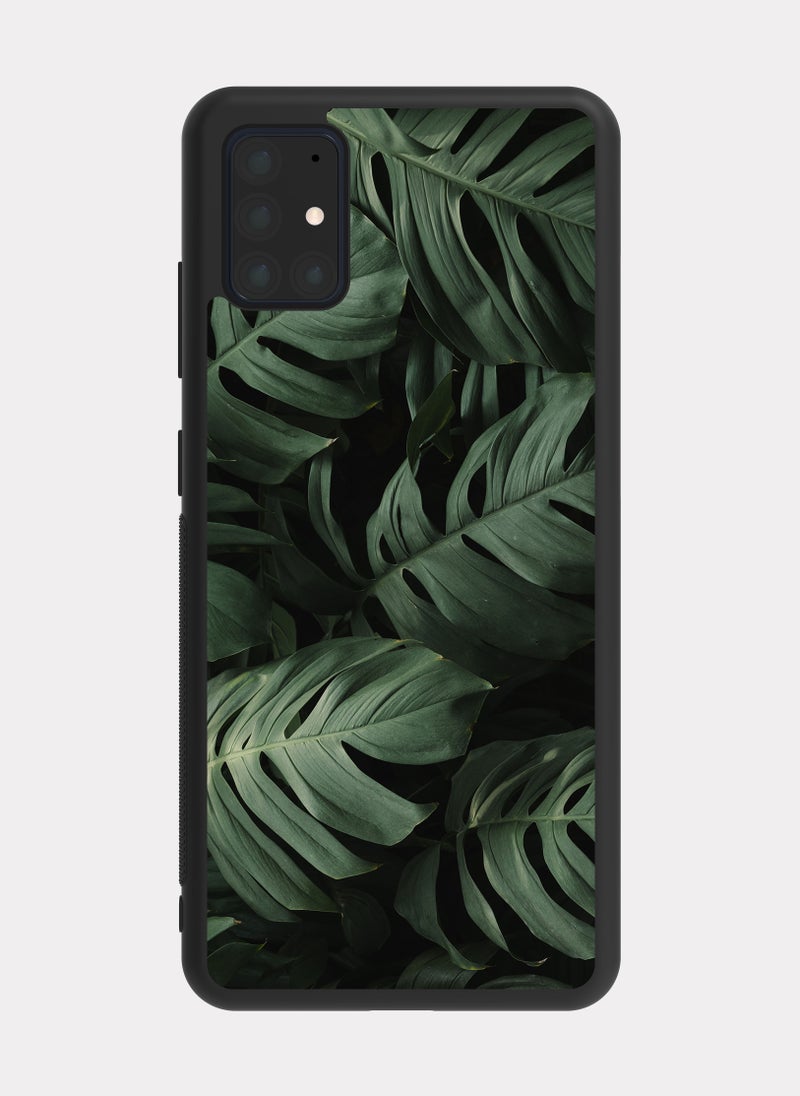 PXLAAT Samsung Galaxy A51 case cover Green Leaves - Image 1