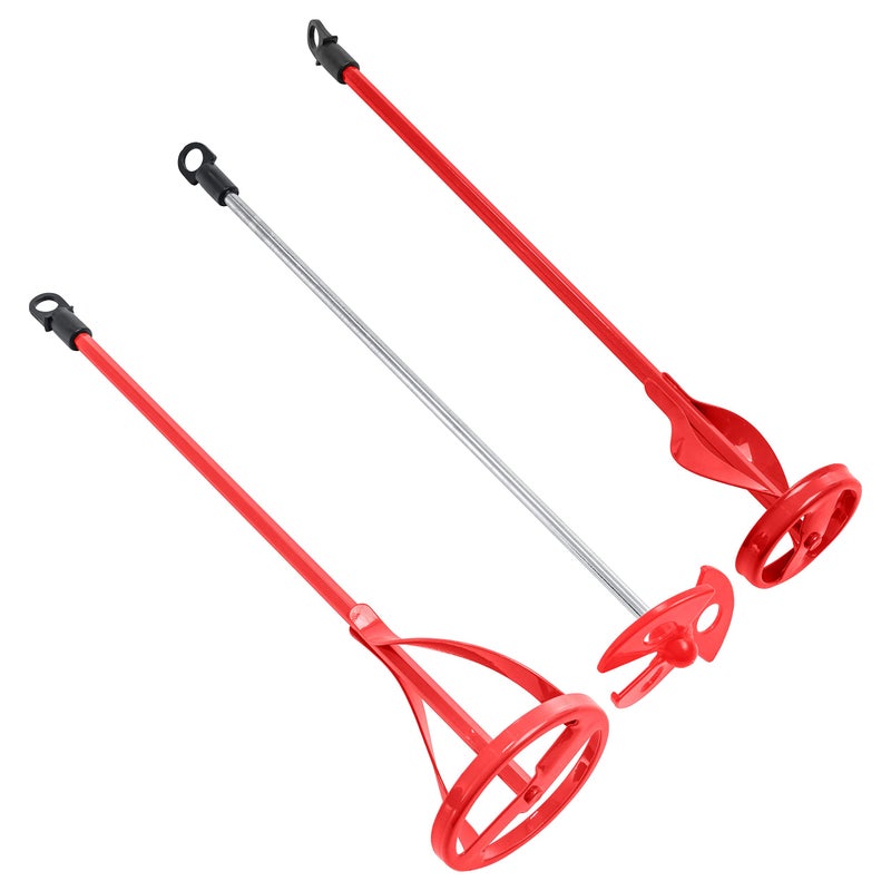 TCP Global Paint Mixer Attachment Set of 3 14 Drill Paddle Mixer with 38 516 Hex Shafts Mini Mixer Mix 1 Quart to 25 Gallons of Paint Epoxy Resin Concrete Drywall Mud Mortar More