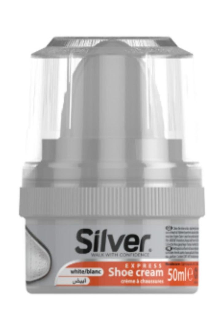 Silver Cream polish for shoes and all types of leather, white, 50 ml.  - Image 1
