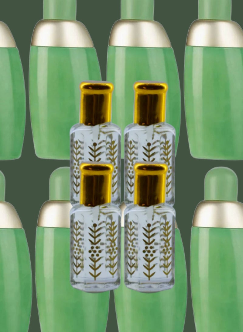 4 قطع زيت عطري إيدن نسائي الشفاف الأصلي 12مل