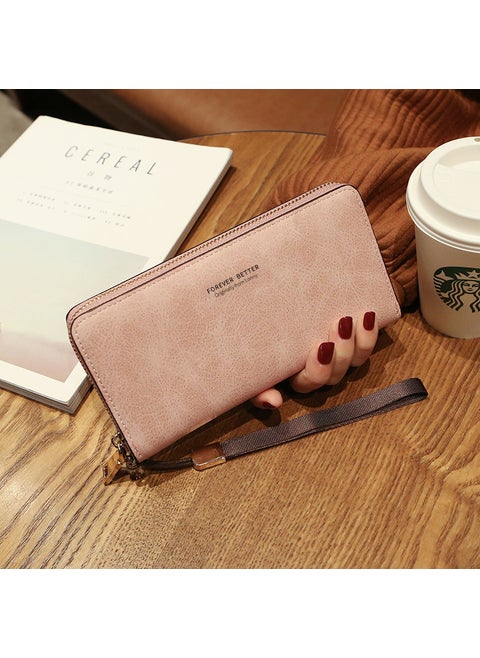 Ladies Long Wallet 2020 Korean Multi-functional Clutch Pink