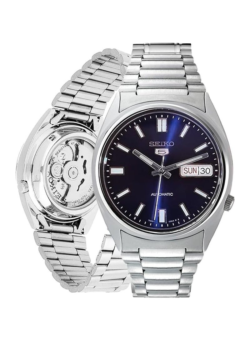 SEIKO 5 Automatic Blue Dial Stainless Steel Men's Watch SNXS77K - Image 2