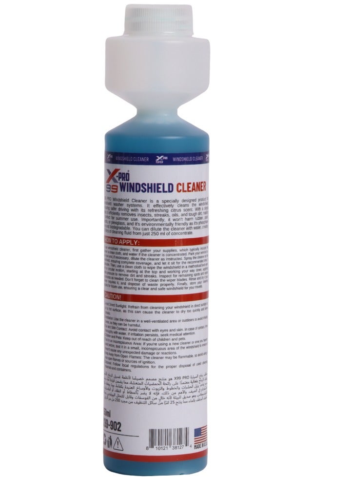 Xpro Car Glass Cleaner And Polish, Ultra-Strong Formula That Removes Scratches, Glare, And Dirt, 250ml Capacity, Made In The USA. - Image 2