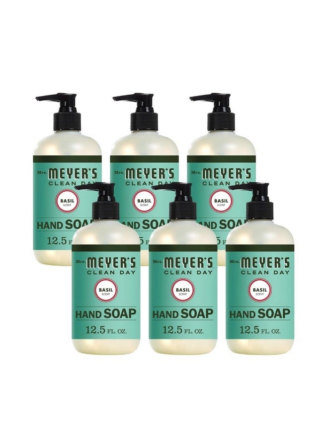 Mrs. Meyer's Clean Day Liquid Hand Soap Cruelty Free And Biodegradable Hand Wash Made With Essential Oils Basil Scent 12.5 Ozpack Of 6 - Image 1