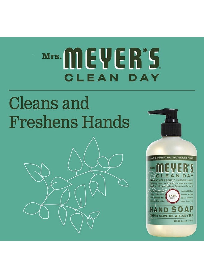 Mrs. Meyer's Clean Day Liquid Hand Soap Cruelty Free And Biodegradable Hand Wash Made With Essential Oils Basil Scent 12.5 Ozpack Of 6 - Image 5
