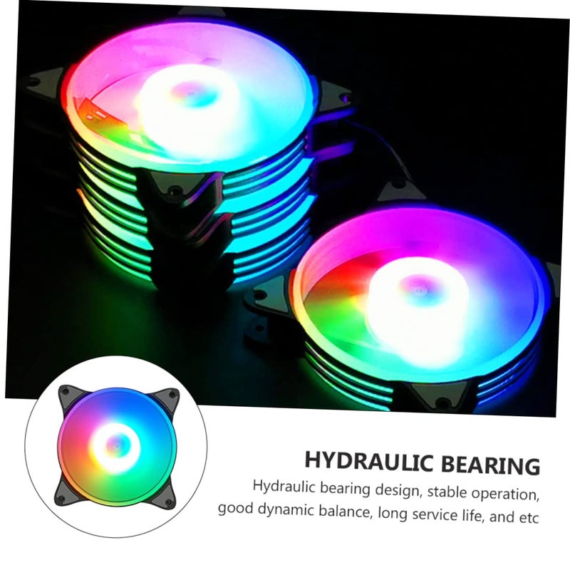 Colorful LED Cooling Fan For Desktop Computer High Airflow Silent Case Fan Easy Installation - Image 3