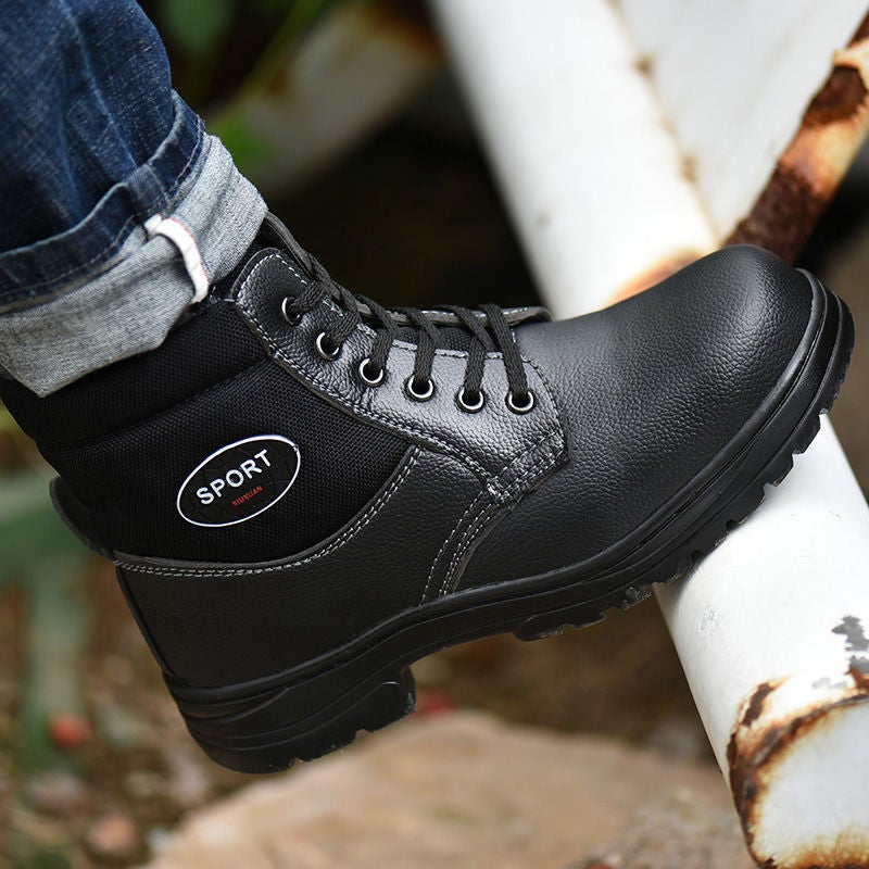 Safety Shoes for Men High-Top Steel Toe Puncture Resistant Work Shoes - Image 4