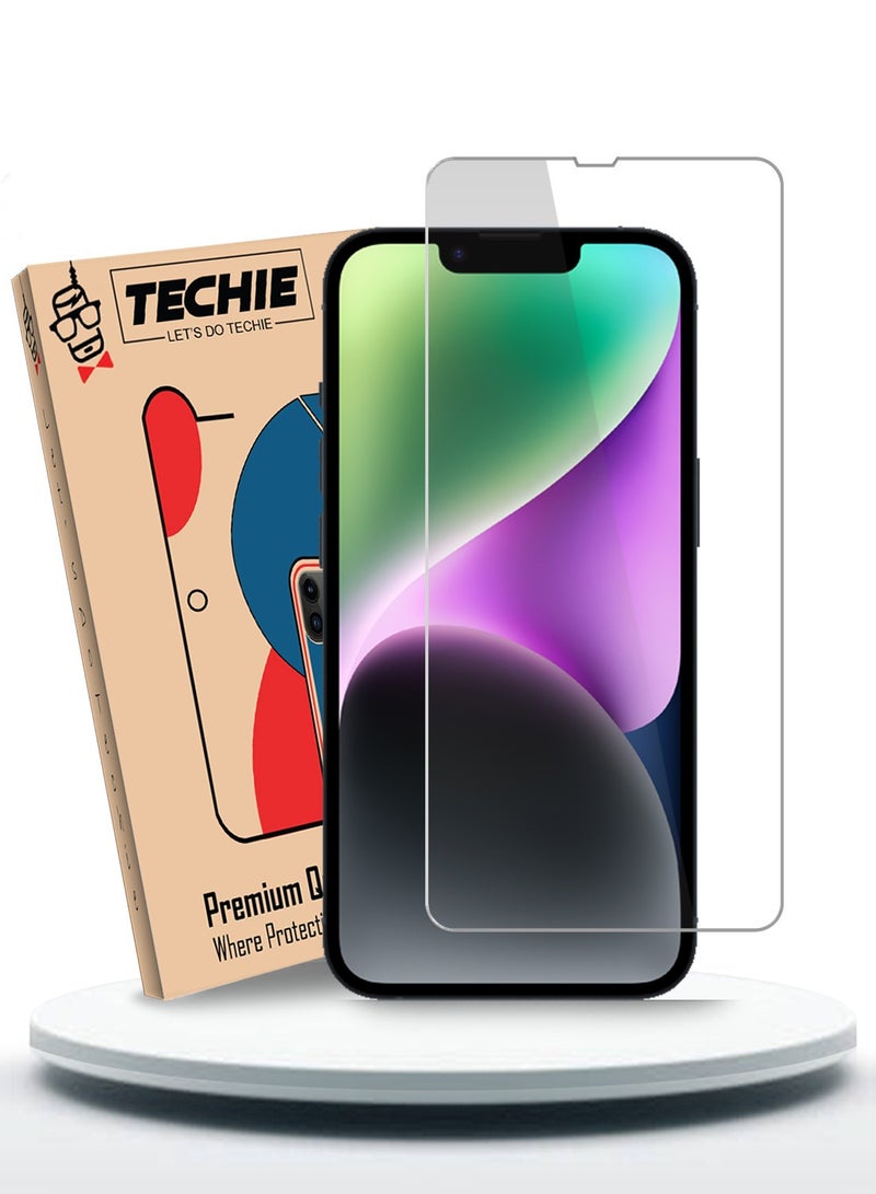 Techie Apple iPhone 14 HD Clear Tempered Glass Screen Protector  - Image 1