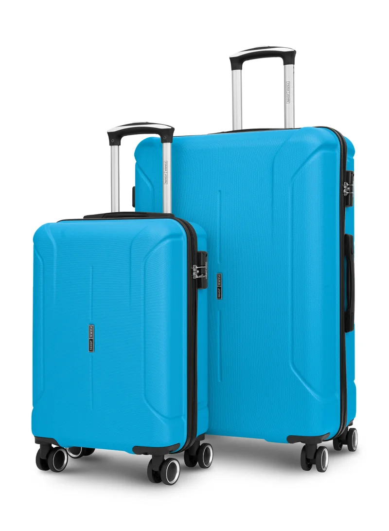 PARAJOHN Spectrum 2-Piece Luggage Set – Lightweight ABS Hard Shell Suitcase, 20” Carry-On & 28” Check-In Trolley Bag with 360° Spinner Wheels & TSA Lock - Blue