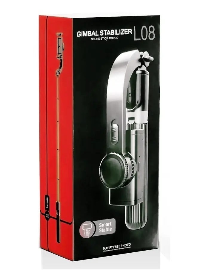 Gimbal Stabilizer,3 in 1 Phone Gimbal Stabilizer Selfie Stick Tripod 86cm 5-Section - Image 1